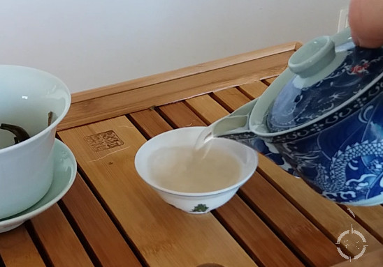 pouring silver needles tea