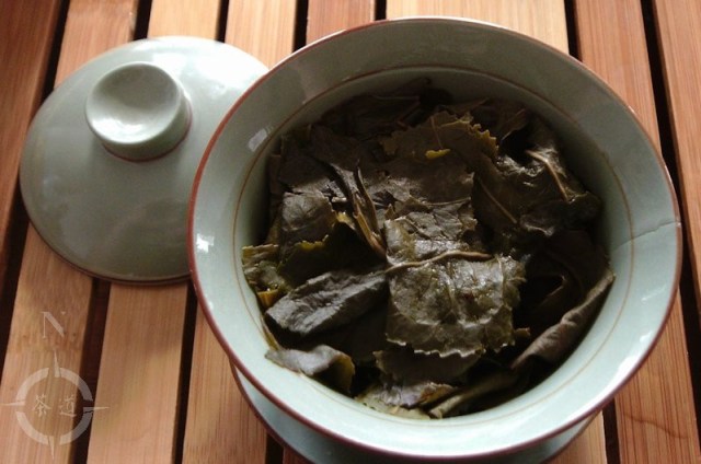 steeped tea leaves