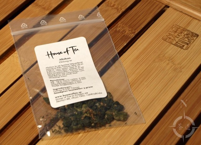 a sample of Oolong tea from "House of Tea"