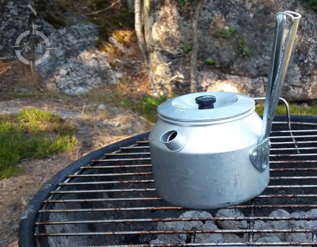 kettle on coals
