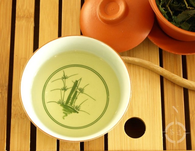 A cup of Da Yu Ling tea