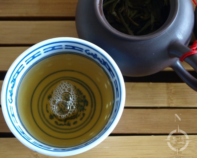 a cup of 2015 What-Cha Lao Shu Bai Cha