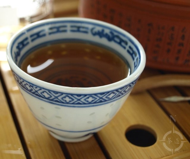 a cup of 2015 Bancha Goishicha - gaiwan version