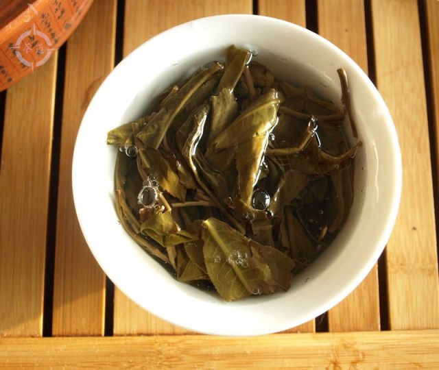 2017 Spring Gao Shan Da Shu - leaves in gaiwan