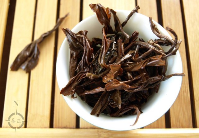 Vietnam Suoi Giang Black Wild Tea - used leaf in gaiwan